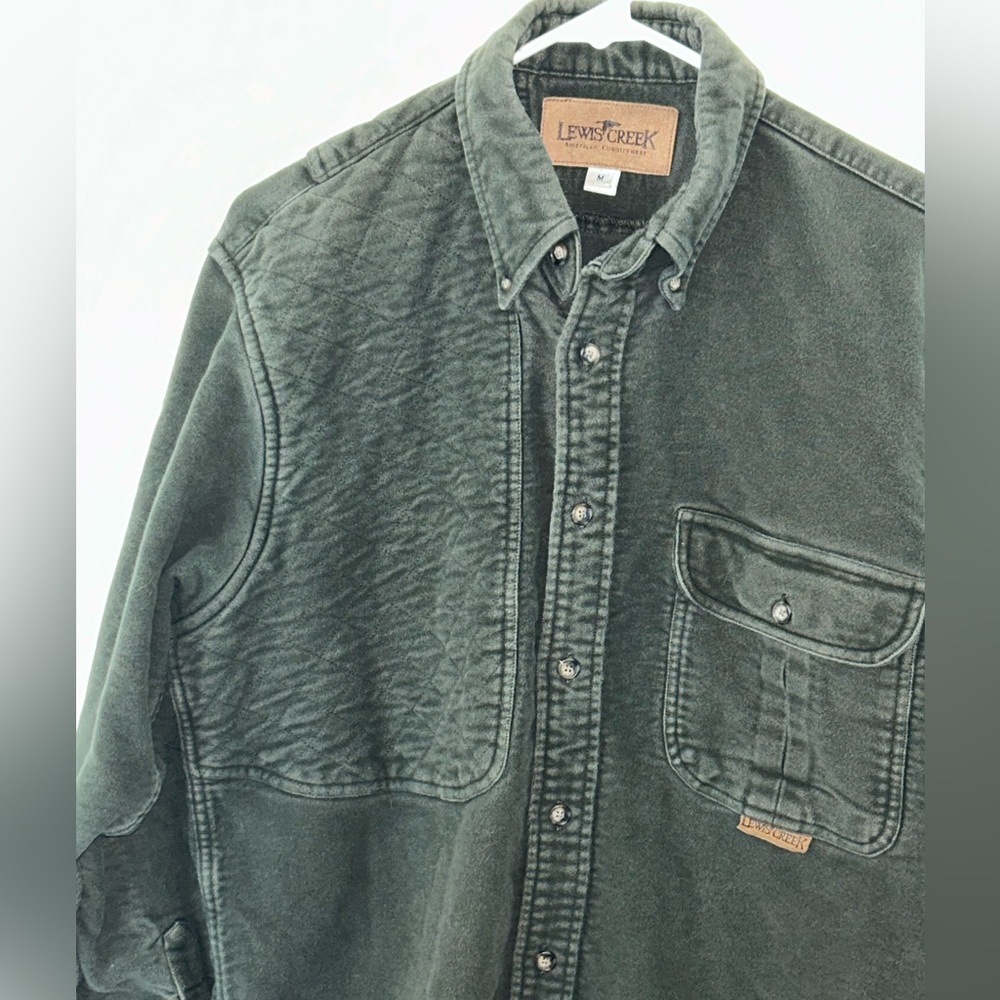 Lewis Creek heavy weight velour shooting shirt men's sz M Made in USA